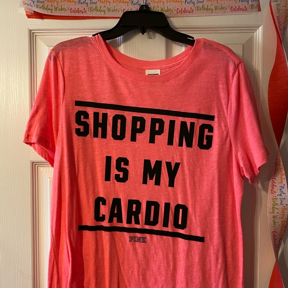 Shopping Is My Cardio Pink VS T-Shirt